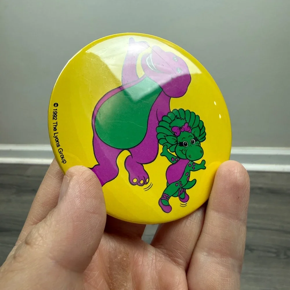 Vintage 1992 Barney & Baby Bop Pinback‎ Button 3